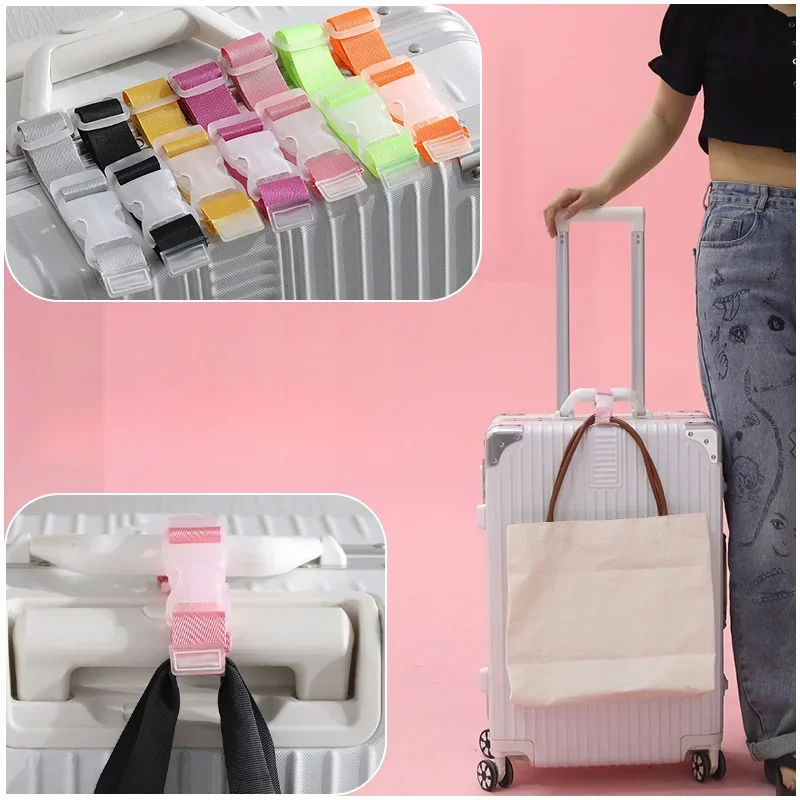 1PC 27x2.5cm Adjustable Nylon Luggage Straps Travel Accessories Hanging Buckle Straps Suitcase Bag Straps Belt Lock Hooks