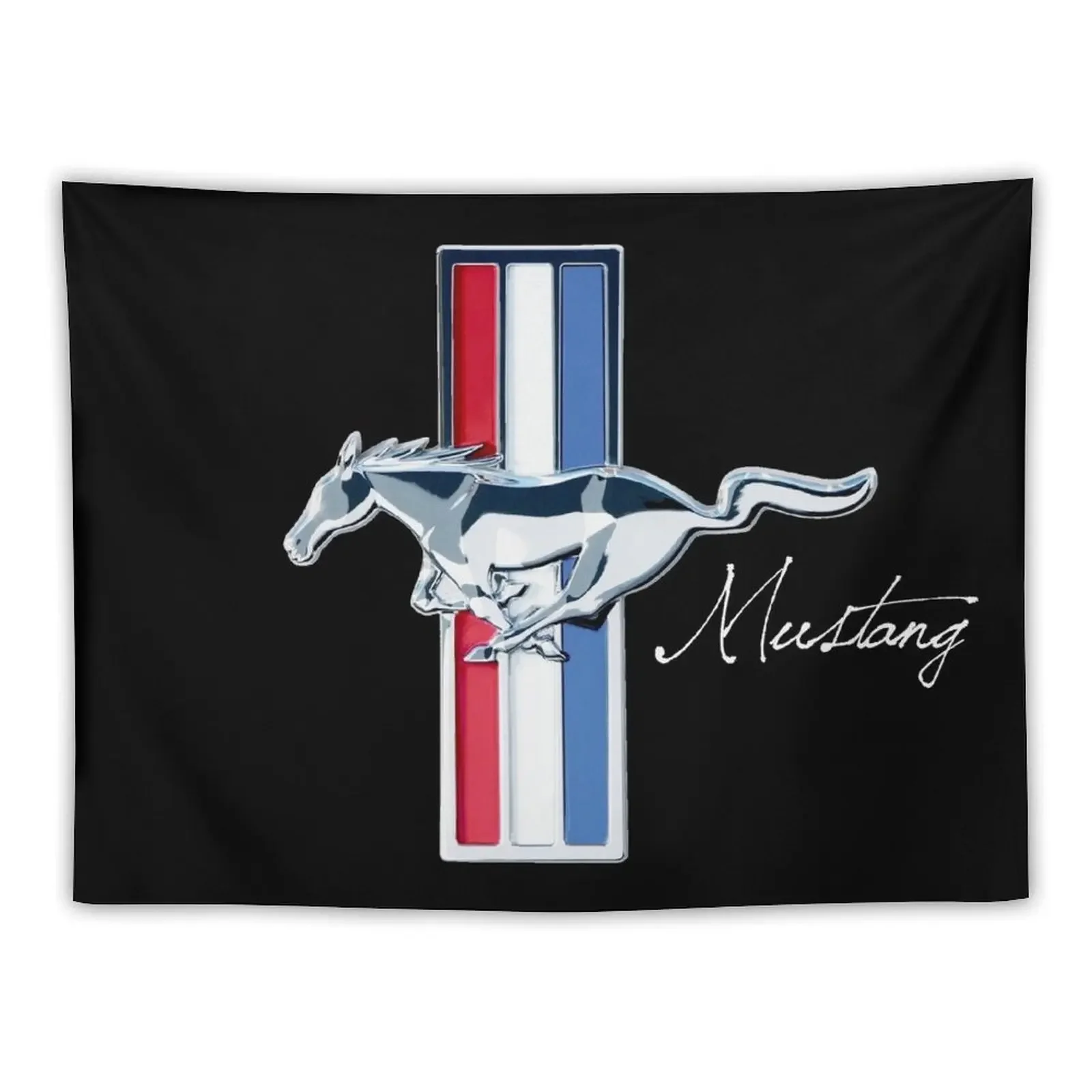 Classic Mustang Merch | Dark Apparel Tapestry Aesthetic Room Decors Decoration Home Home Decoration Wall Hanging Tapestry