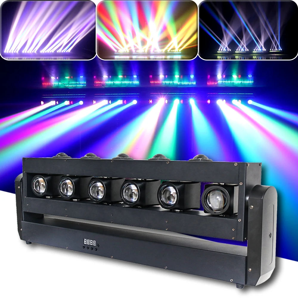 

НОВЫЙ 6X20W 6X40W 6X60W Луч RGBW 4в1 светодиод со стробоскопом с подвижной головкой Dj Disco Wedding Party Stage Lighting Show DMX512