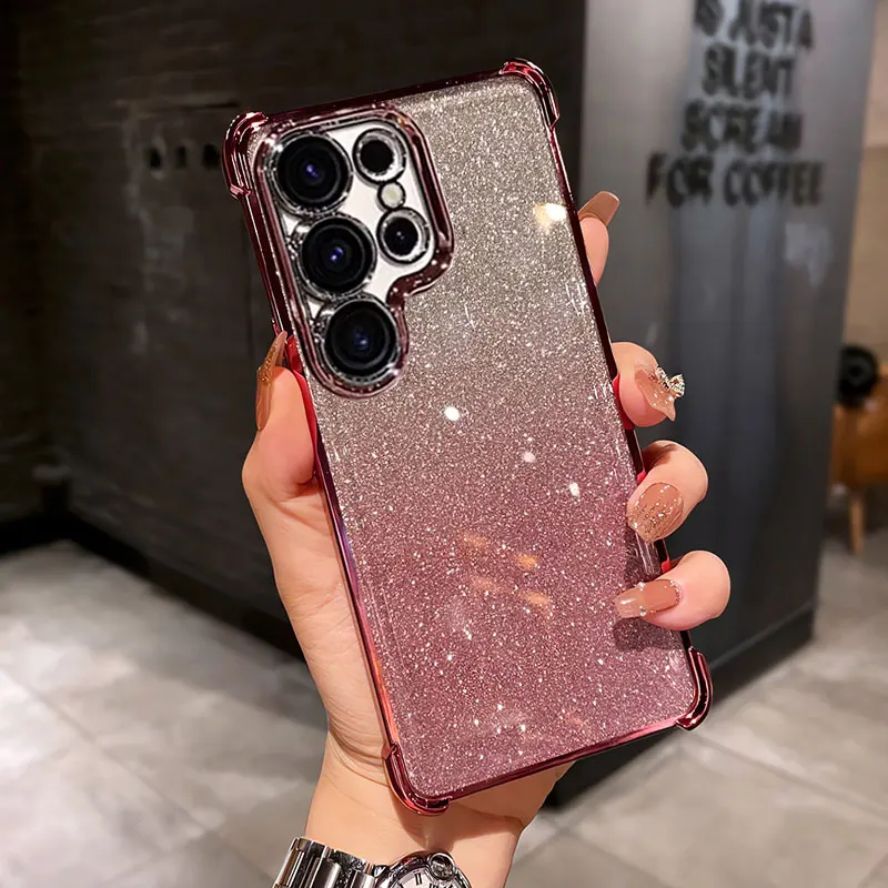 Bing S25ultra حافظة فاخرة مضادة للصدمات لهاتف سامسونج جالاكسي S 25 S24 23 22 21 20 نوت 20 Ultra Plus FE A34 حافظة عصرية للنساء