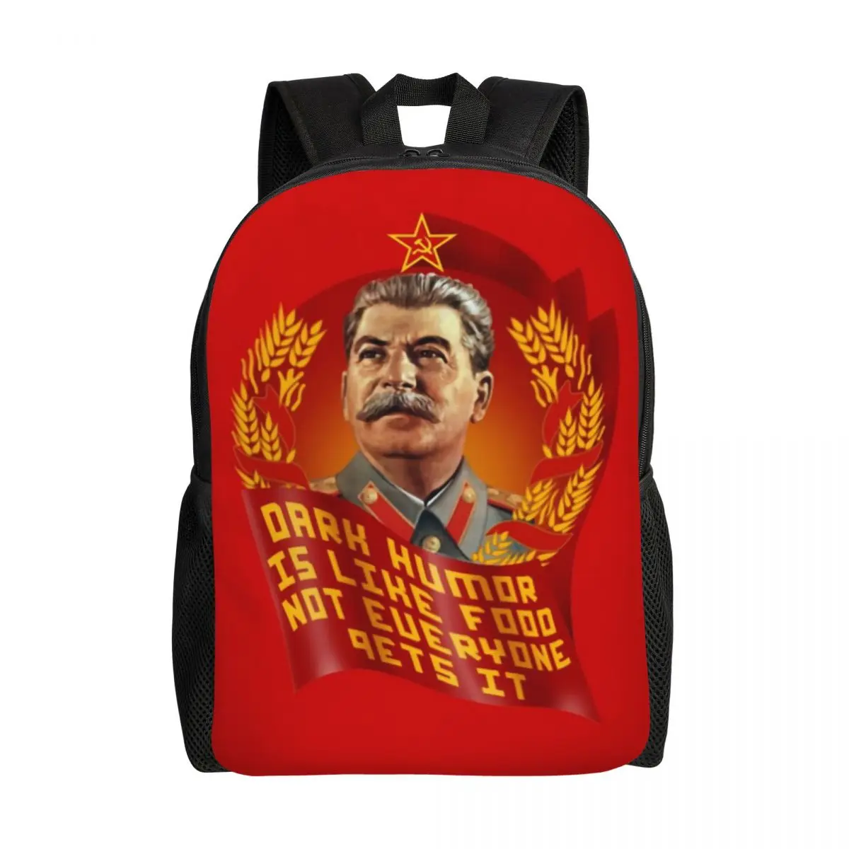 

Personalized Joseph Stalin USSR Communist Backpack Women Men Fashion Bookbag for College School Russia CCCP Soviet Union Bags