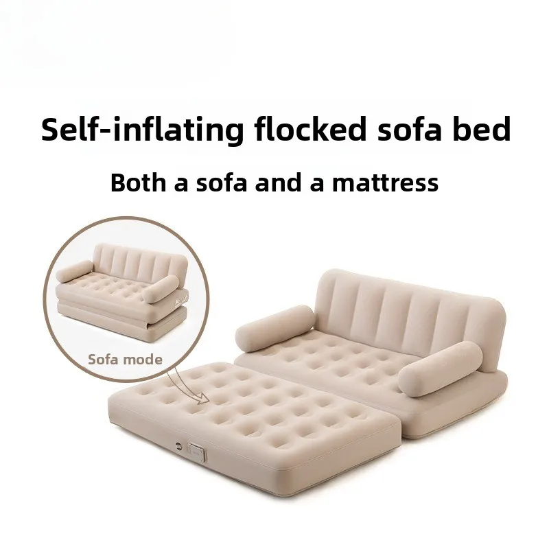 Dual Use Inflatable Cushion For Home & Outdoor Portable Foldable Lazy Sofa Camping Tent Air Mattress