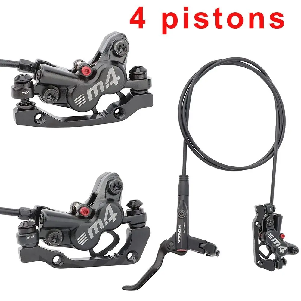 

800/1400 Bike Hydraulic 4 Piston Disc Brake Black Aluminum Alloy Bicycle Brake for AM/Enduro/E4/ZEE