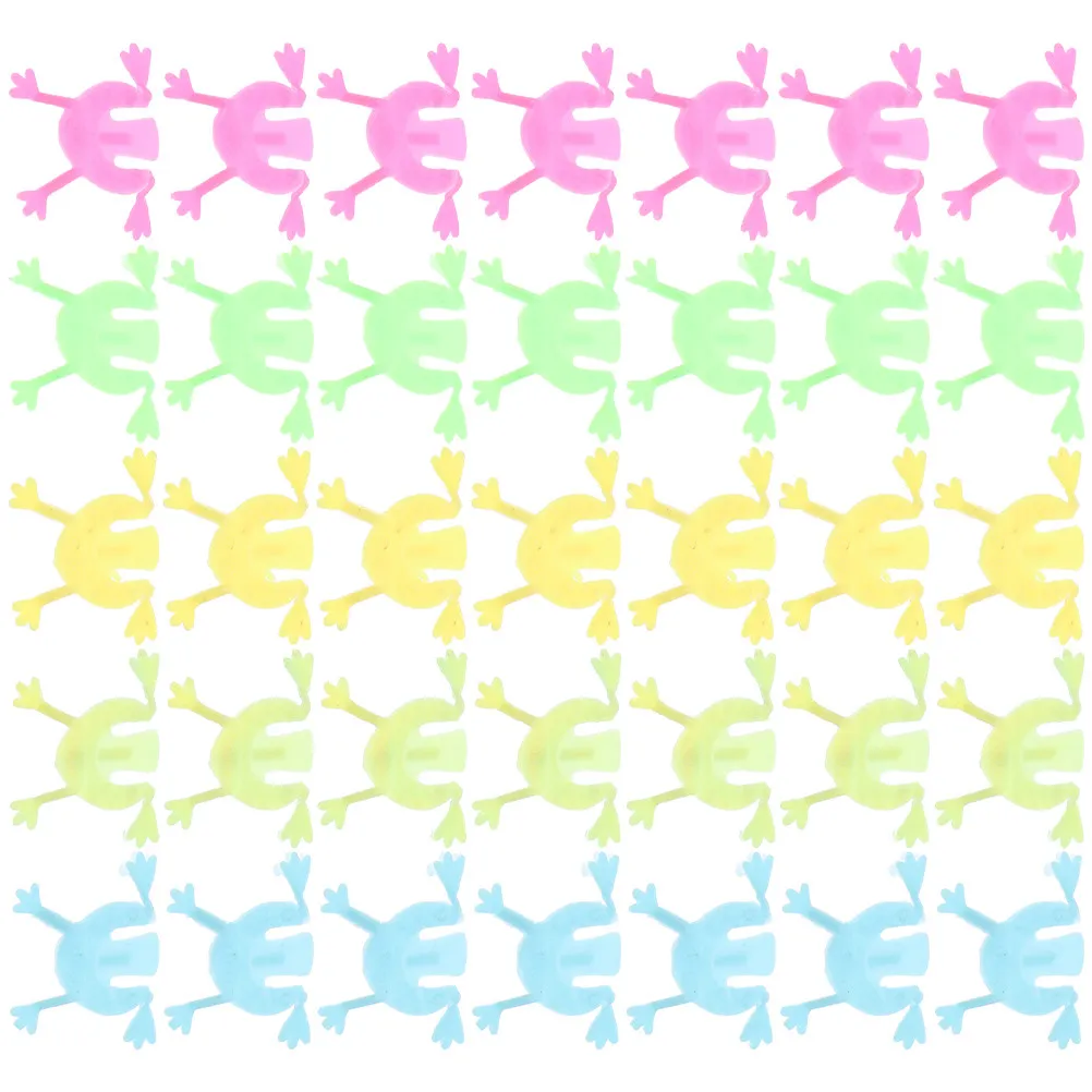 140Pcs Jumping Frogs Finger Pressing Plastic Lightweight Mini Leap Playthings Ideal for Kids Parties Puzzle Competition