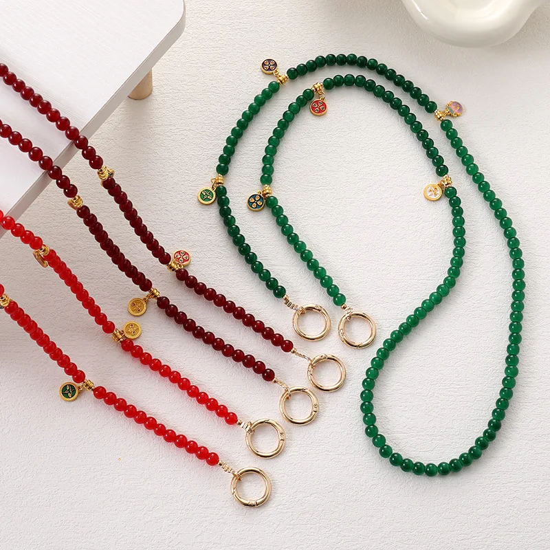 

Модный ремешок для мобильного телефона в китайском стиле, длинная цепочка через плечо, ручная работа, сделай сам, модная изысканная сумка из бисера, цепочка через плечо