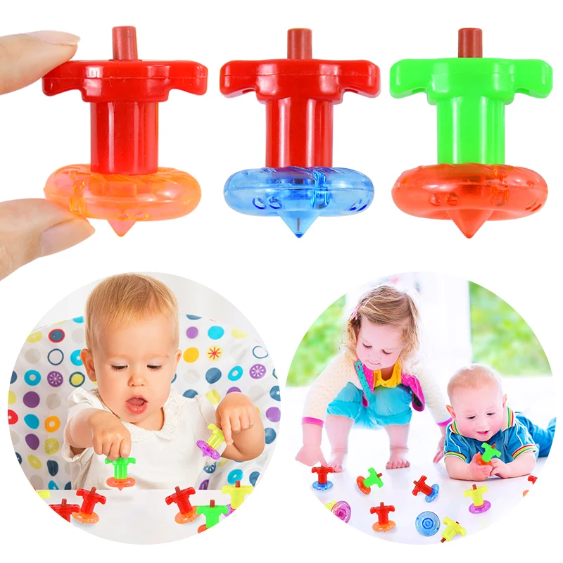 10/20pcs Colour Mini Catapult Spinning Tops for Kids Party Gift Gyroscope Rotating Gyro Gift Bag Fillers Toys Prize Stuffers Toy