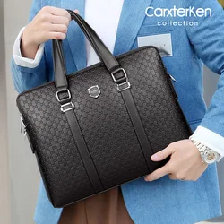 Maletín de hombro para hombre, bolsa cruzada para ordenador portátil de 14 pulgadas, bolso de viaje de doble capa