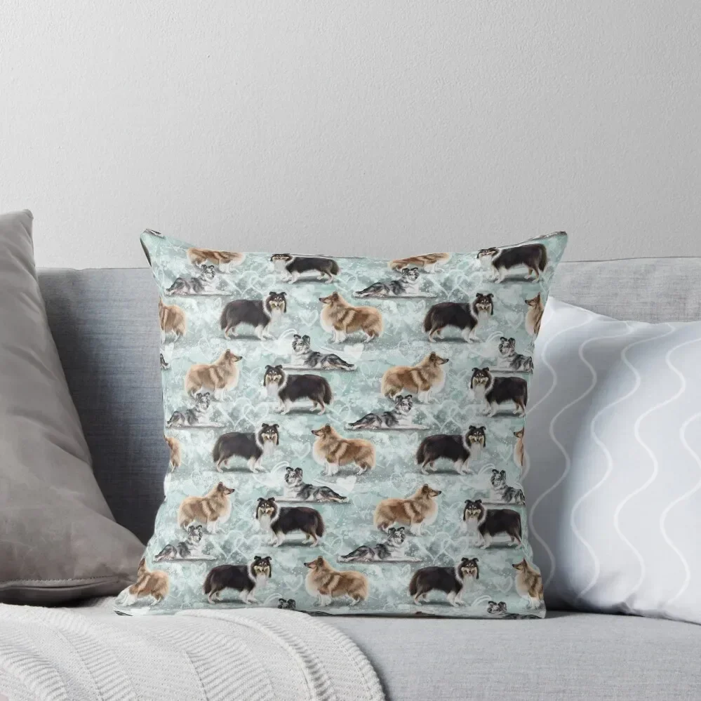 The Shetland Sheepdog Sheltie Throw Pillow Decorative pillow case home decor items Sofa Pillow Cover