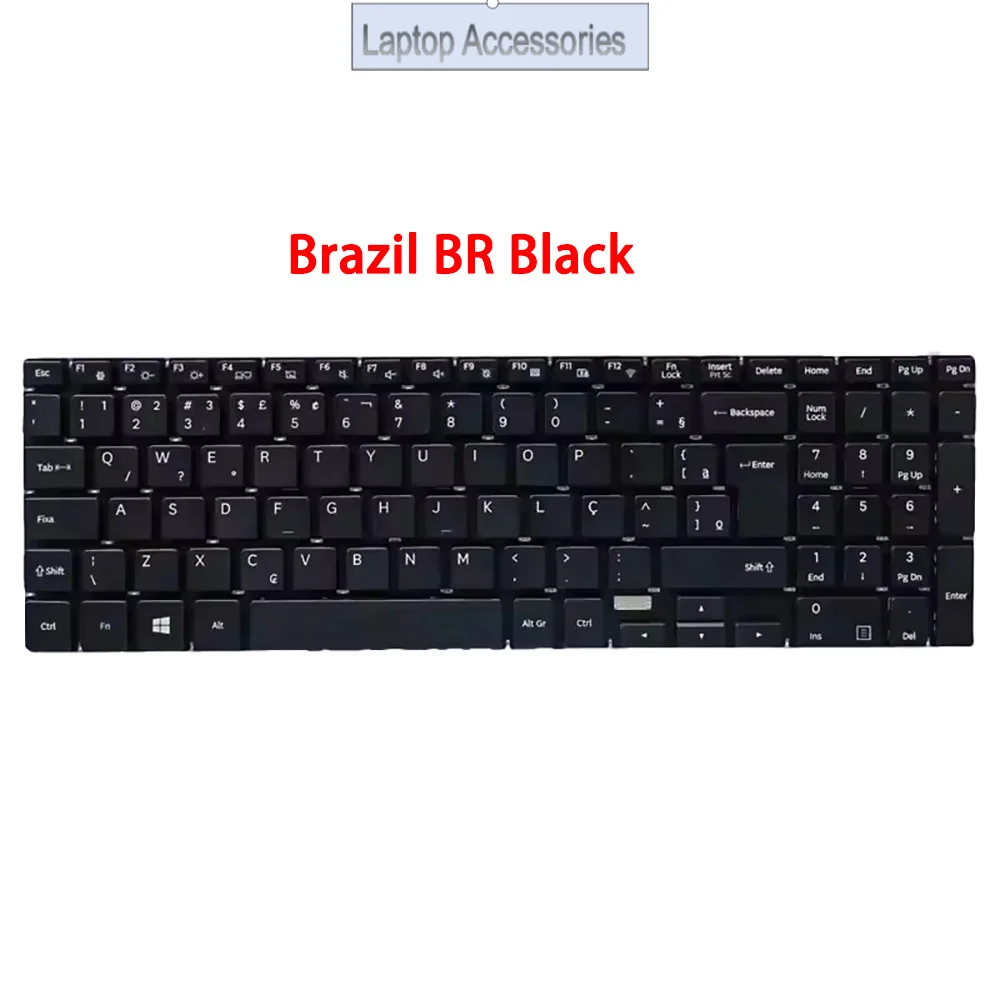 HJ Laptop Keyboard For Samsung NP370E5J 370E5J 300E5K 300E5L 300E5M 3500EL 3500EM Korea KR Brazil BR Russia RU Without Frame Bla
