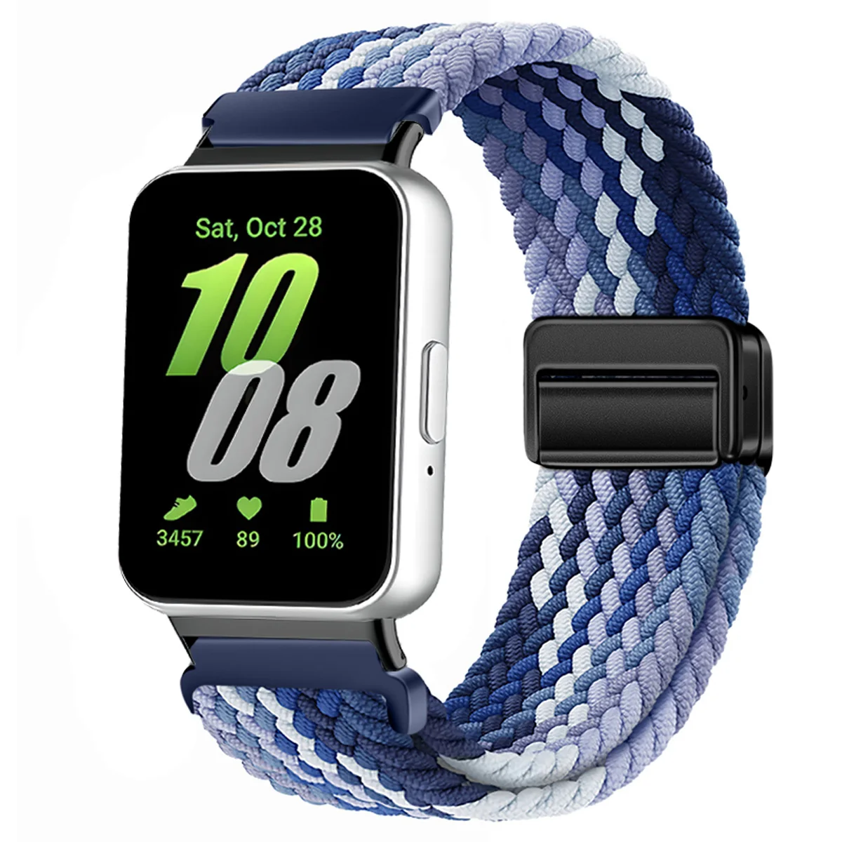 Nylon-Geflechtband für Samsung Galaxy Fit 3, magnetisches Band, Ersatzarmband für Samsung Galaxy Fit 3, Armband-Zubehör