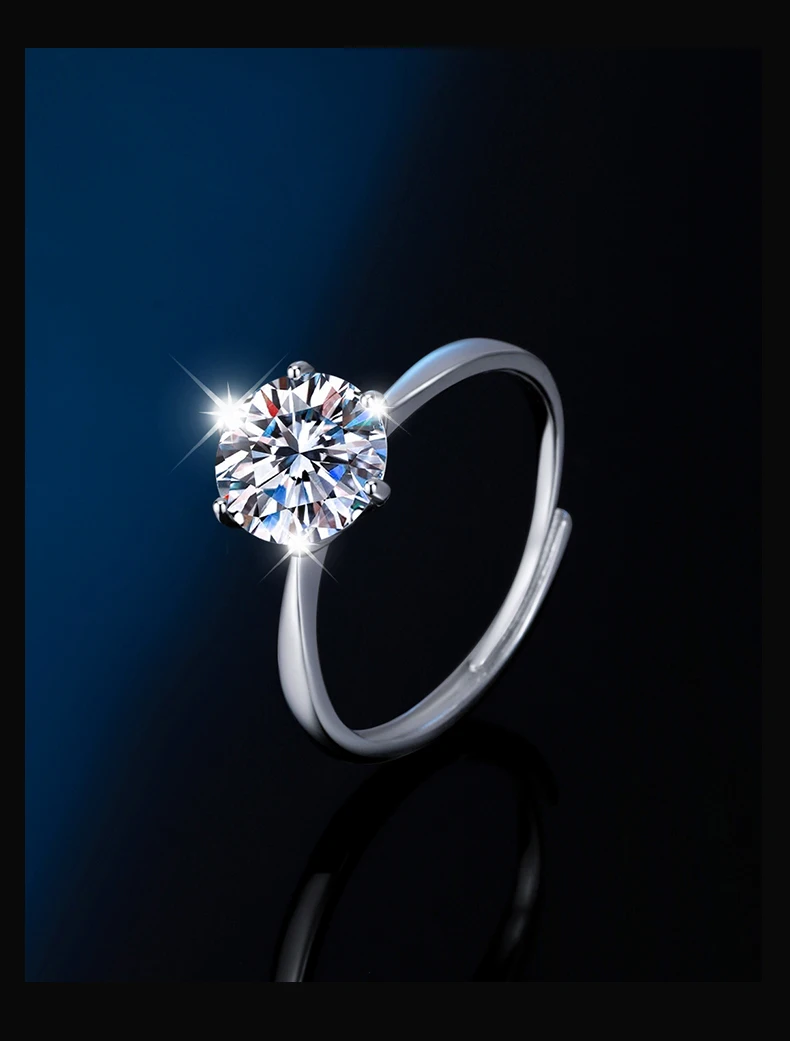 

Комплект обручальных колец с муассанитом на 1 карат из стерлингового серебра 925 пробы — обручальные кольца для пар