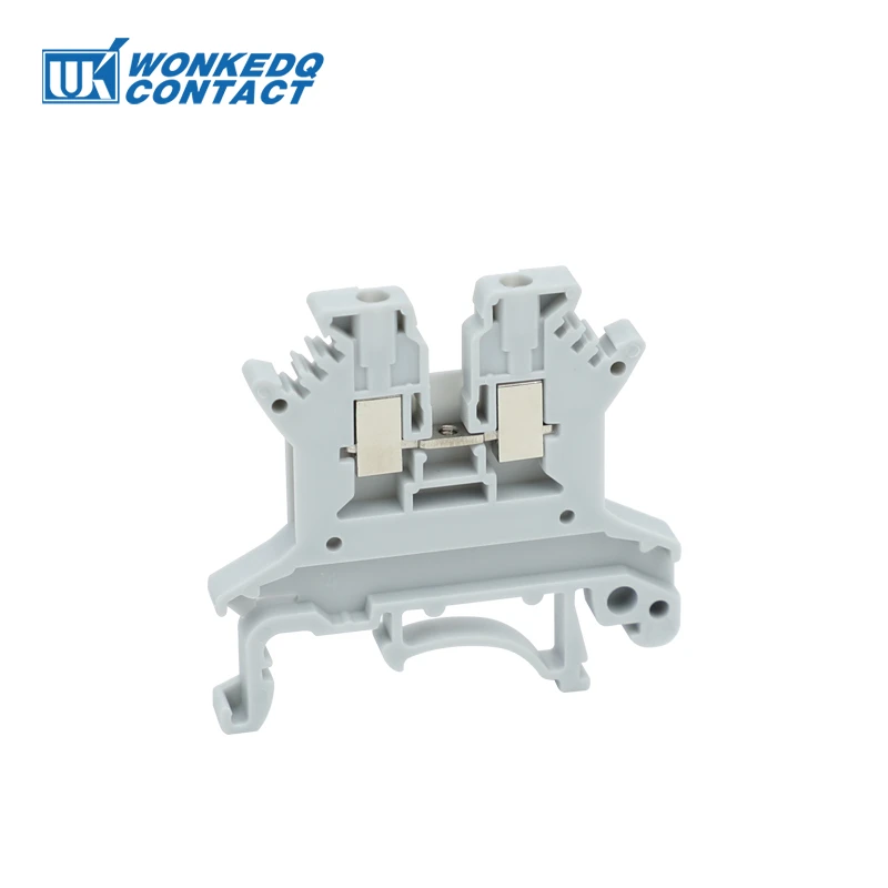 10Pcs UK1.5N UK 1.5 Screw Feed-through Universal Plug 2-Connductor Wire Electrical Connector DIN Rail Terminal Block UK 1.5mm²