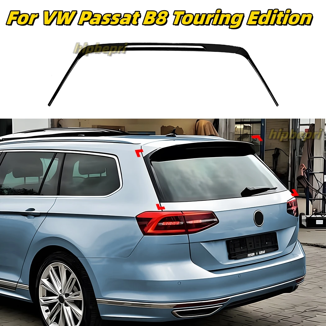 

Rear Spoiler Tail Wing Top Wing Side Skirt Wing Exterior Modification For VW Passat B8 Touring Edition Glossy Black Car Wing