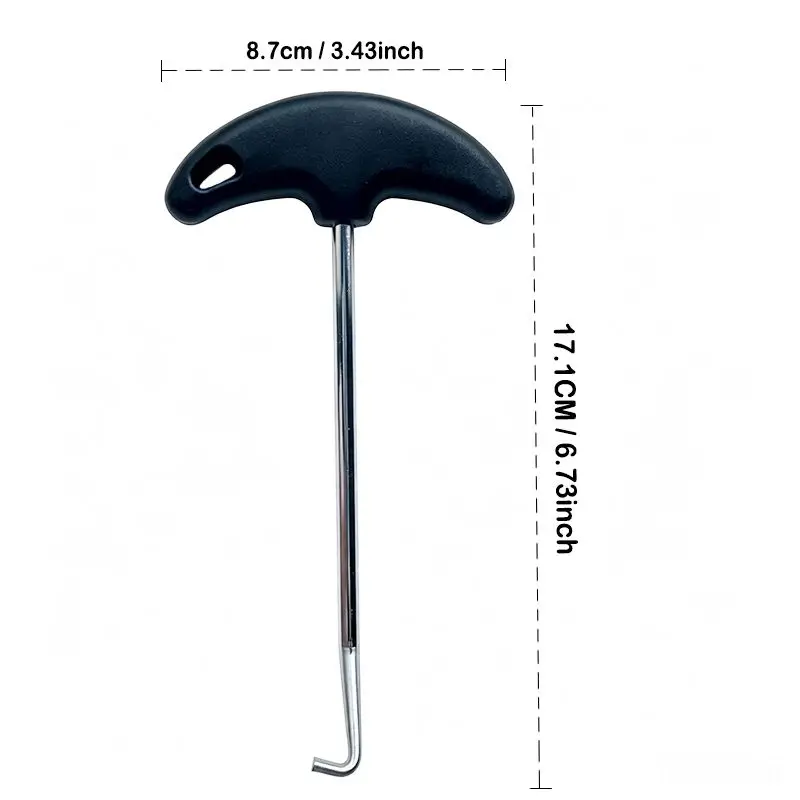1pc Motorcycle Exhaust Pipe Spring Hook T Shaped Hand-held Puller Brake Repair Tool Universal Motor Accessories