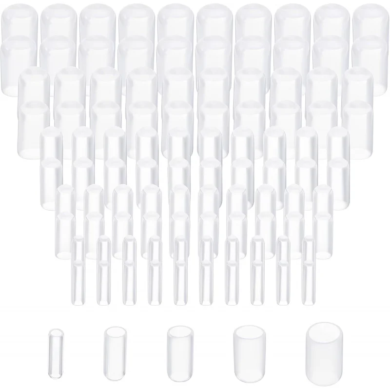 Pcs Clear Round Rubber End Caps Vinyl Cover Flexible Screw Thread Protector Bolt Covers Assortment Kit
