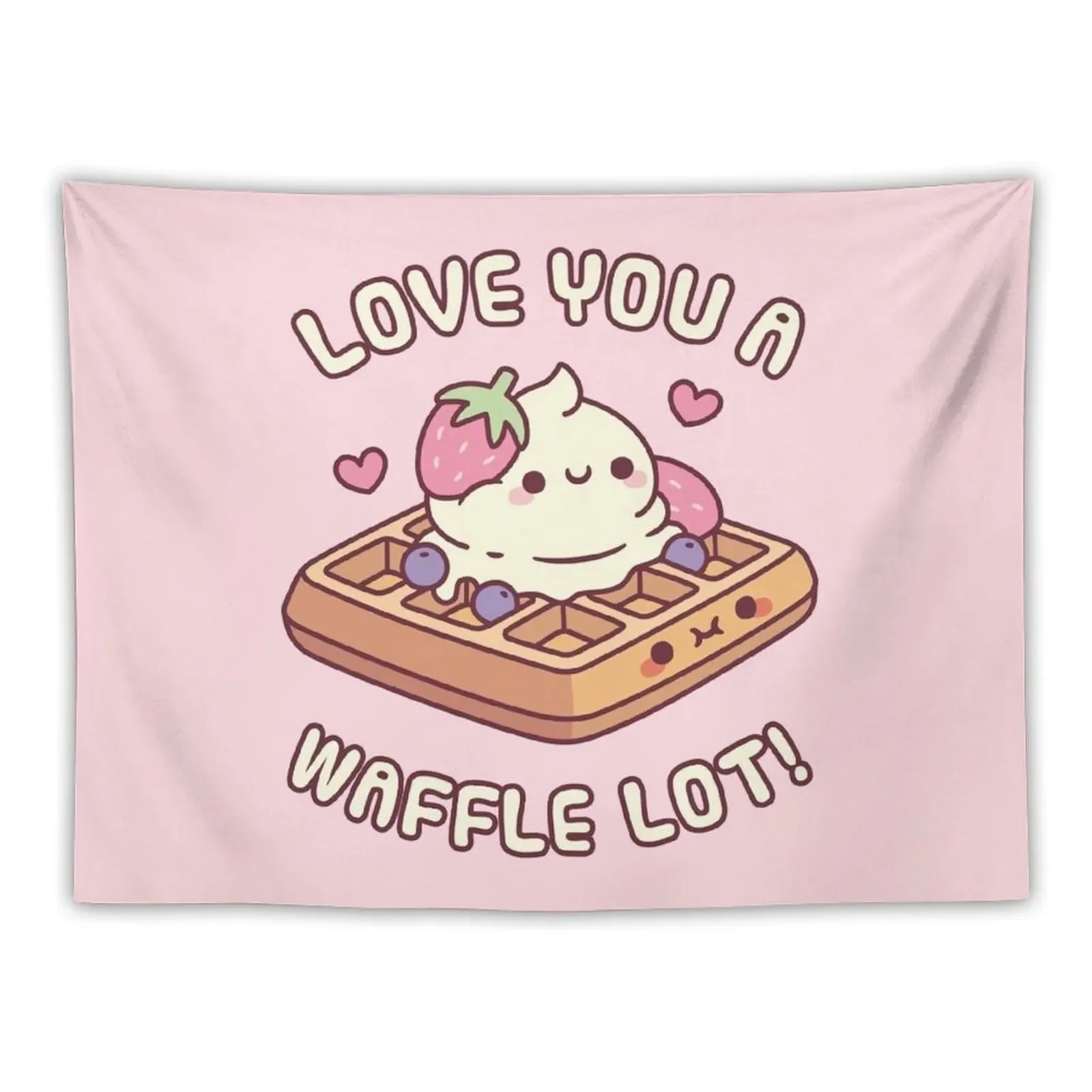 

Cute Waffle And Ice Cream Love You A Waffle Lot Pun Tapestry Home Decorations Aesthetic Room Decor Korean Style Tapestry