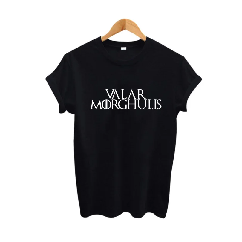 Game of Thrones TV-Show T-Shirt Unisex Lustige Damen T-Shirts mit Schriftzug Harajuku Valar Morghulis T-Shirt Übergroße T-Shirts Tops – Detail 2