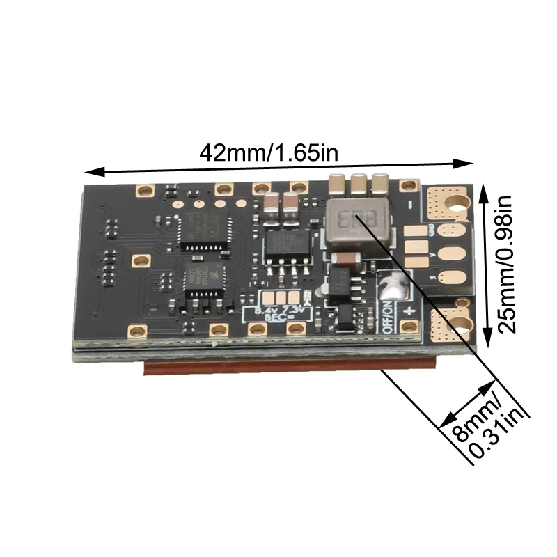 2-8S 65A AM32 ESC 32-bitowy bezszczotkowy kontroler prędkości z modułem 5.2V5A BEC obsługujący elektroniczne hamowanie dla modeli samochodów gąsienicowych RC — zdjęcie 4