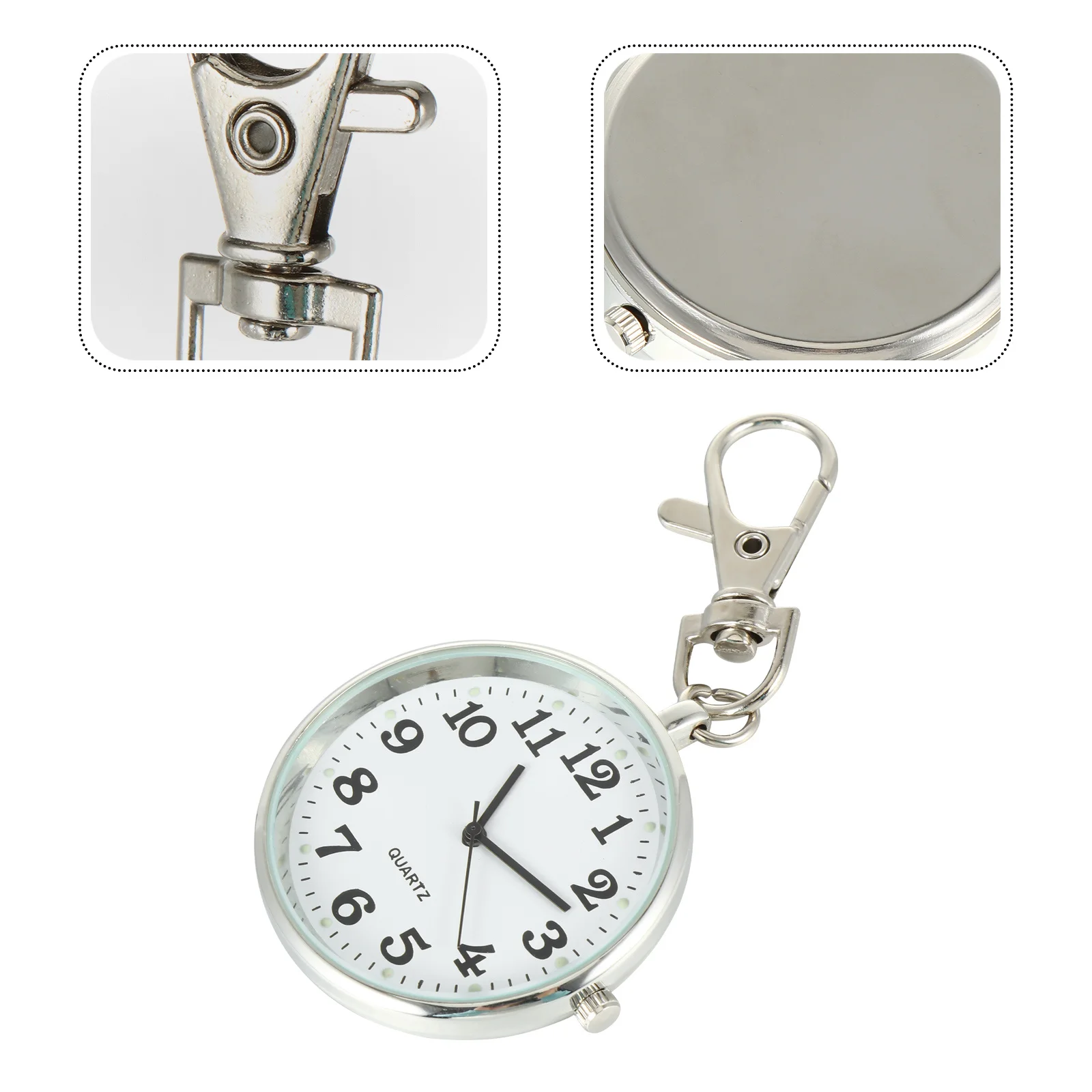 

Pocket Keychain Alloy Nurse Watch Vintage Key Ring Quartz Fob Watches Pendant Key Accessory Gold Ring Small Man Woman