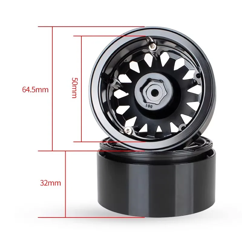 KYX 1/10 simulation climbing car 2.2 metal wheel hub 12mm hexagonal metal wheel climbing car wheel hub