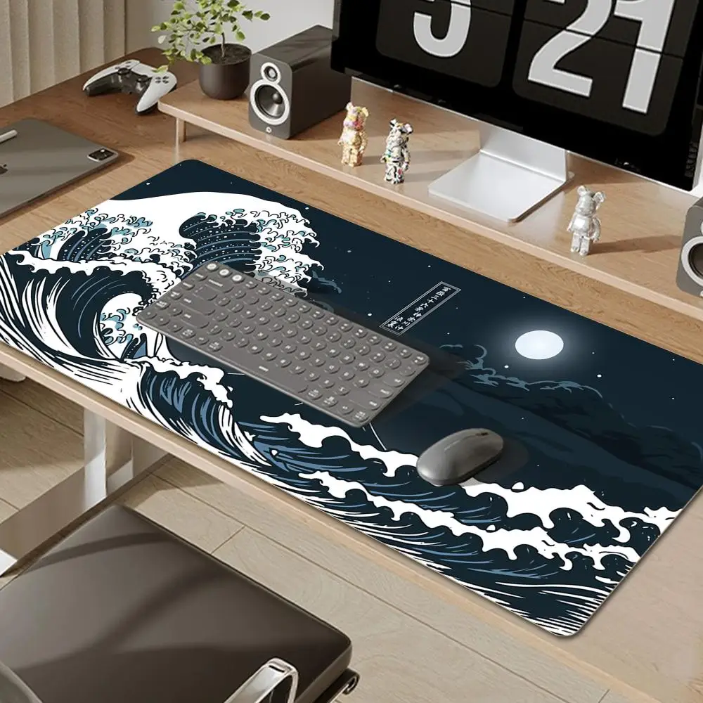 Computer Art Mouse Pad Japan The Great Wave of Kanagawa Large Gaming Mousepad Gamer XL Rubber Otaku Keyboard Pad Laptop Desk Mat