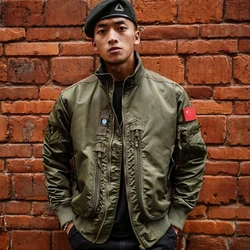 Men's Jacket Autumn New Fashionable Retro Multi Pocket Outdoor Mountaineering Stand Collar Baseball Uniform Men's Safari Jacket