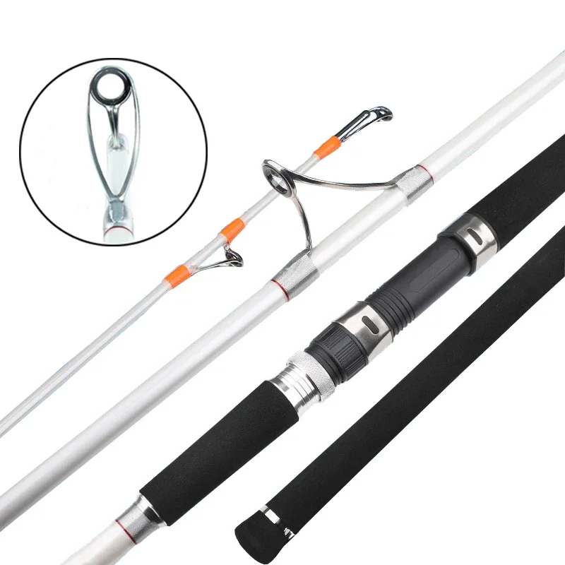 Caña portátil de carbono para spinning y señuelos resistentes