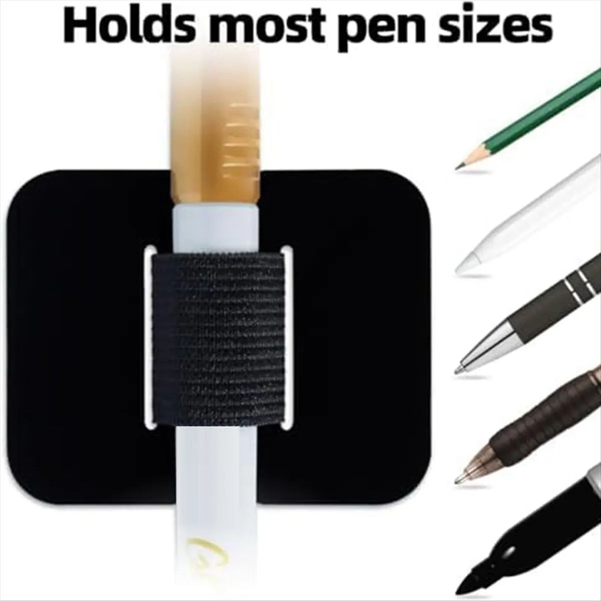 A75K 4 Packs of Notebook Pen Holders, Self-Adhesive Pen Holders, and Pencil Elastic Sleeves Designed Specifically