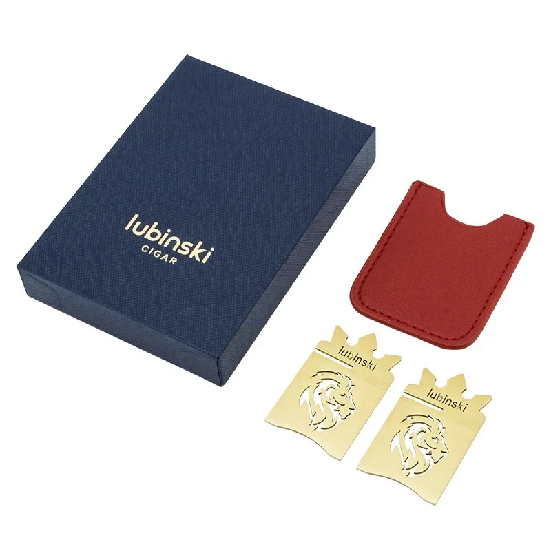 ポータブル金属真鍮メッキシガーホルダー、カーボンファイバーディスプレイ