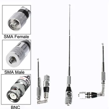 Schaalbare 118-136Mhz Zweep Telescopische Airband Antenne Sma Male/Sma Female/Bnc Meerdere Toepassingen Voor Bidirectionele Radio-Ontvanger Luchtvaart