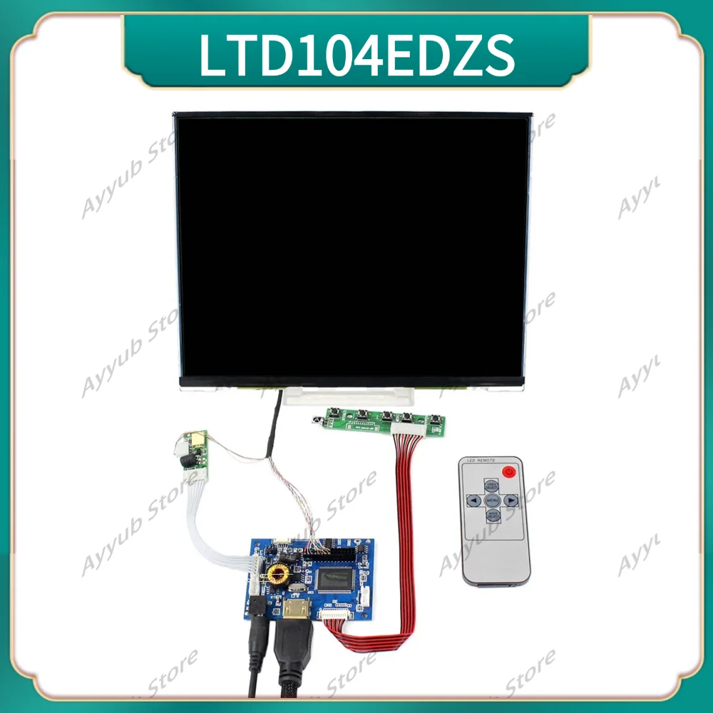 10Sets Original New A+ 10.4 inch 1024x768 4:3 LTD104EDZS LCD Screen Display Panel with HDMI LCD Controller Board