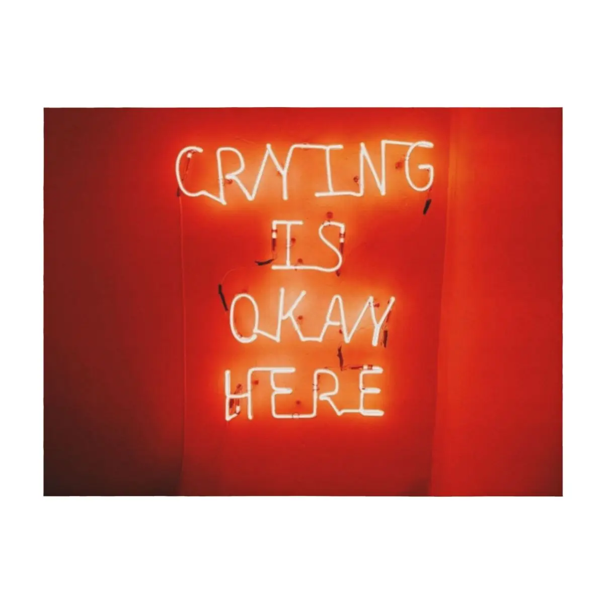 

Crying is okay here Throw Blanket Plush Decorative Throw cosplay anime Blankets