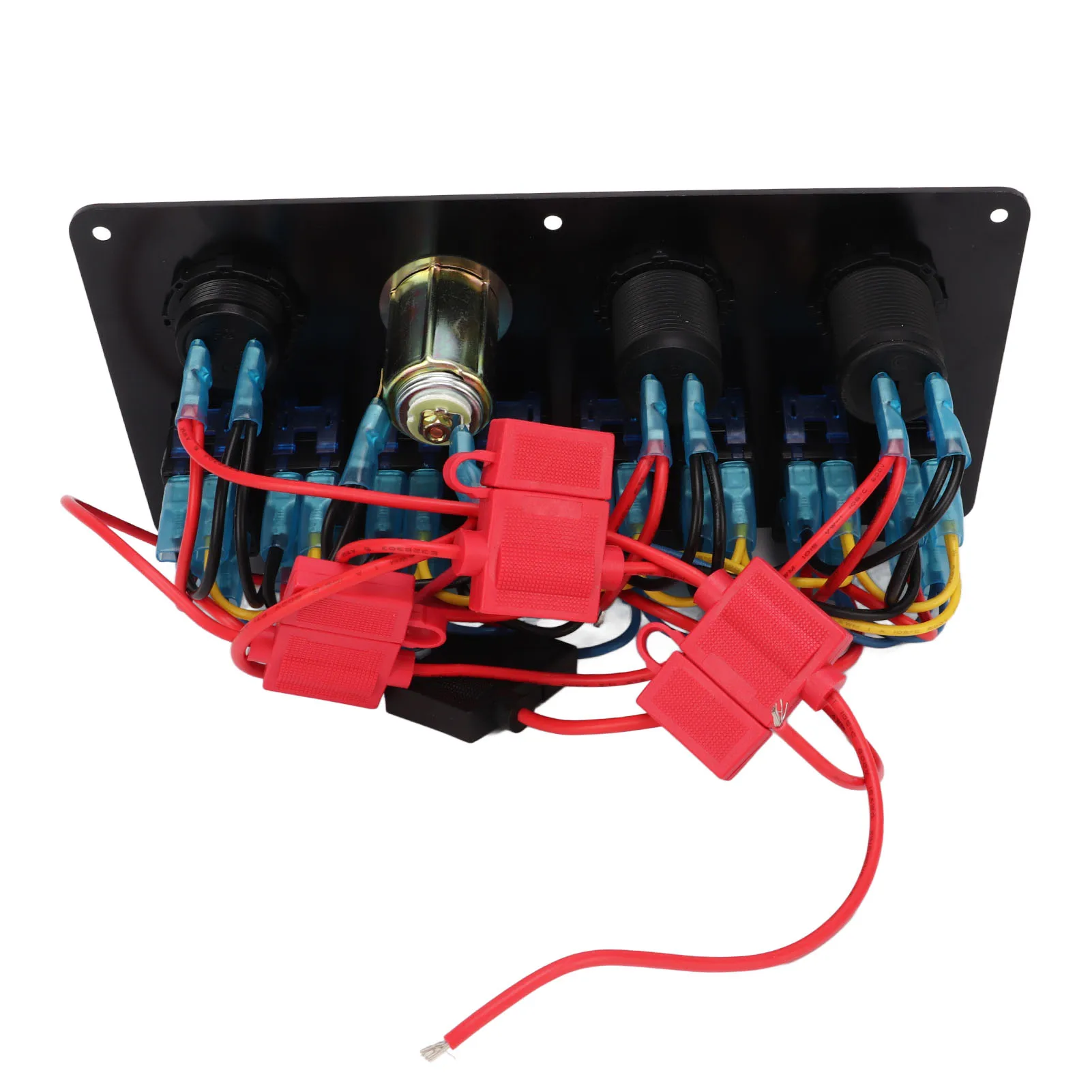 8 عصابة لوحة التبديل الروك 12 إلى 24 فولت 2 المصابيح الزرقاء مع ملصق يدوي الصنع 5 دبوس مقاوم للماء للسيارات RVs اليخوت السفن