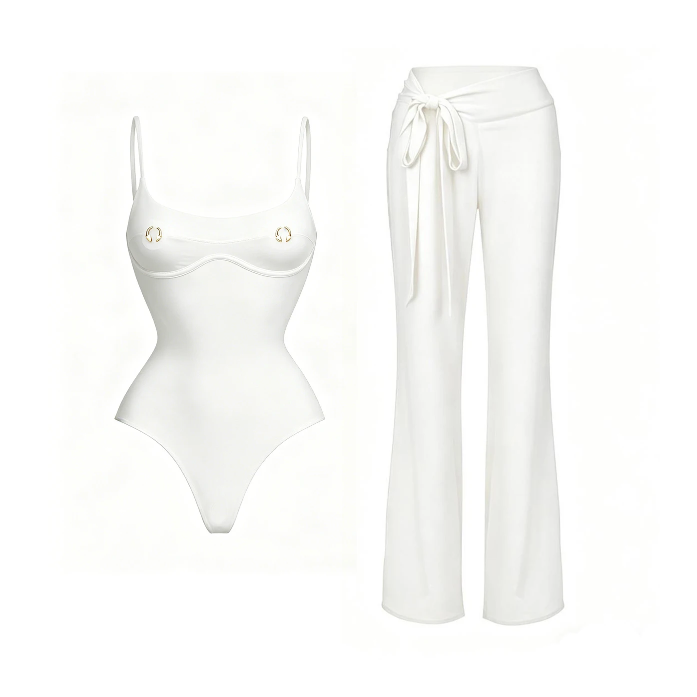 

Комплект из 2 предметов: сексуальный микро-бикини для женщин, купальник с эффектом пуш-ап, женский бандо-бикини, купальник с высокой талией, пляжная одежда