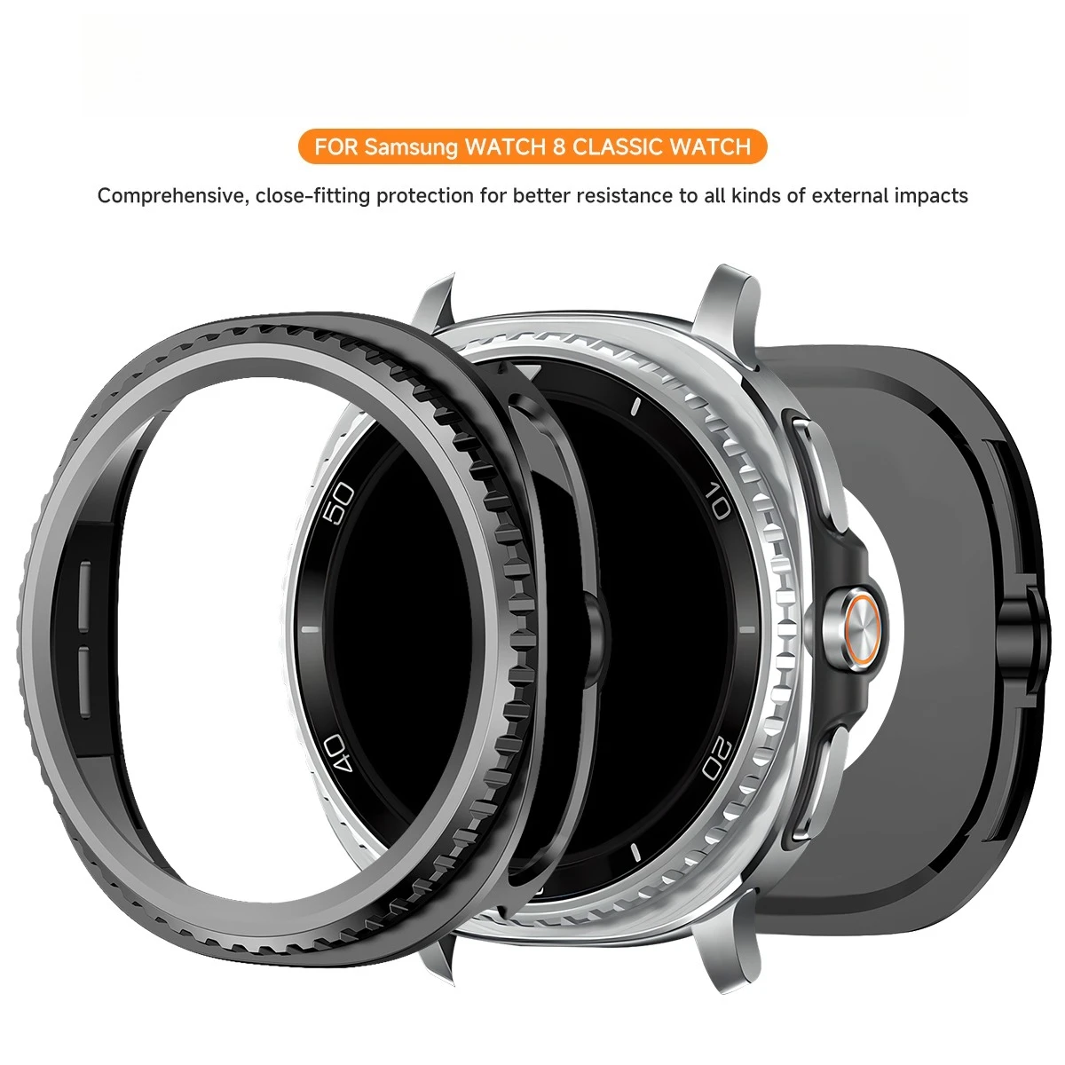 Luxury Metal + PC Case for Samsung Galaxy Watch 8 Classic 46mm Protective Cover No Glass Bumper Frame  Classic