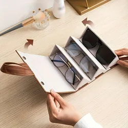 1PC, 3/4/5/6 slots, sunglasses case, glasses folding travel case, hanging display stand, suitable for storage and gifts