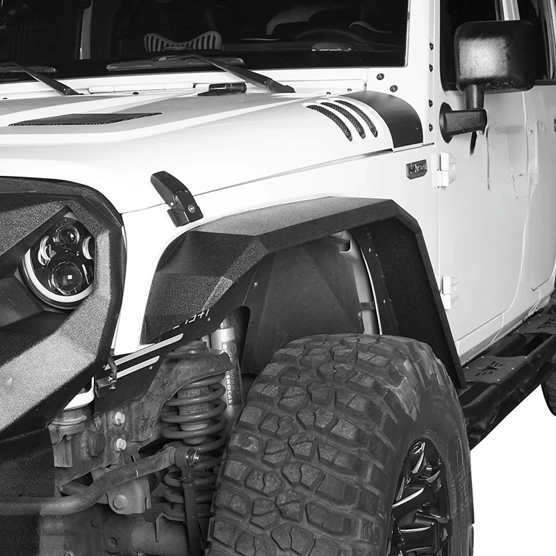 Heavy Duty Carbon Steel Aggressive Offroad Flares Fit JK 2007-2018 Auto Exterior Accessories