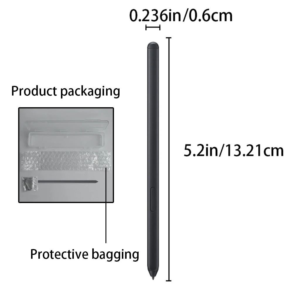Für Samsung Galaxy S21 Ultra Touch Stylus S Pen + Ersatzspitzen + Kratzfeste, klare, weiche TPU-Schutzhülle 3-in-1 Zubehör-Kit – Detail 6