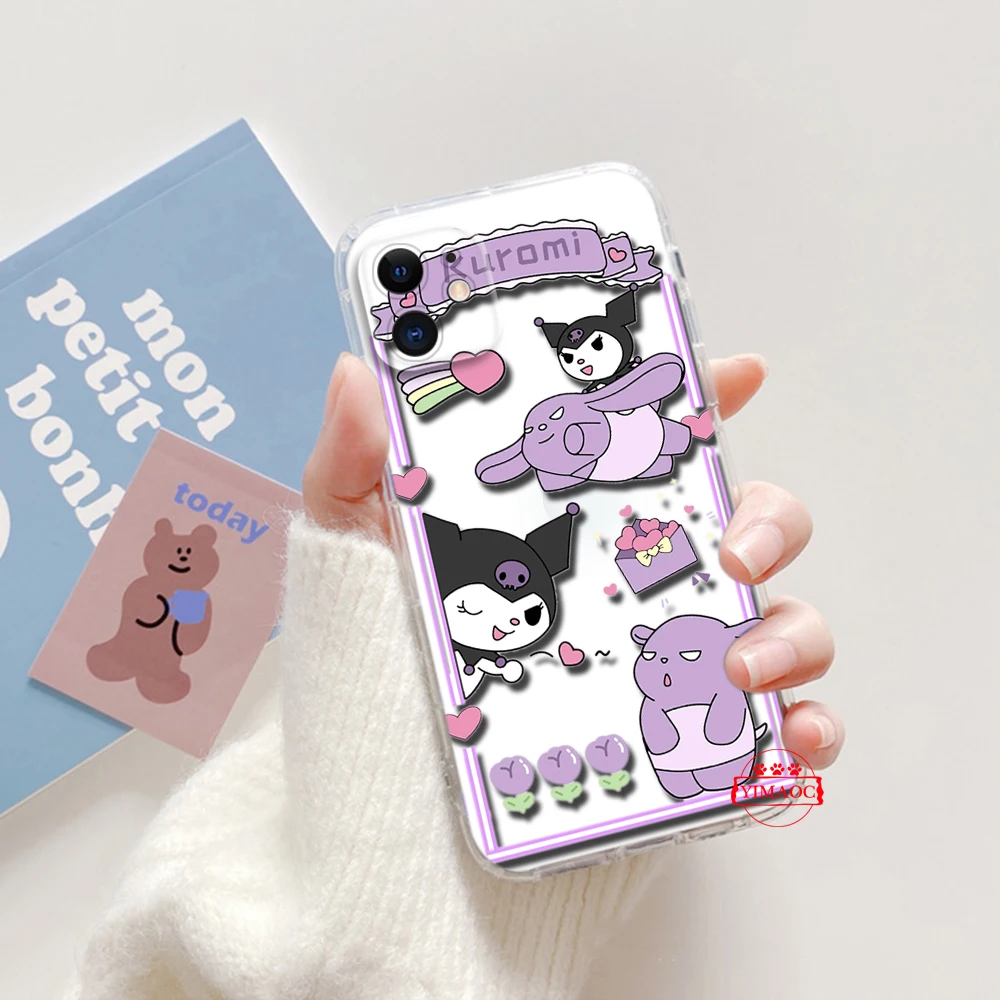 A10 Kuromi Soft transparent Case for iPhone 15 14 Plus 13 12 11 X XS XR Pro Max Mini 8 7 6 6S Plus image 5
