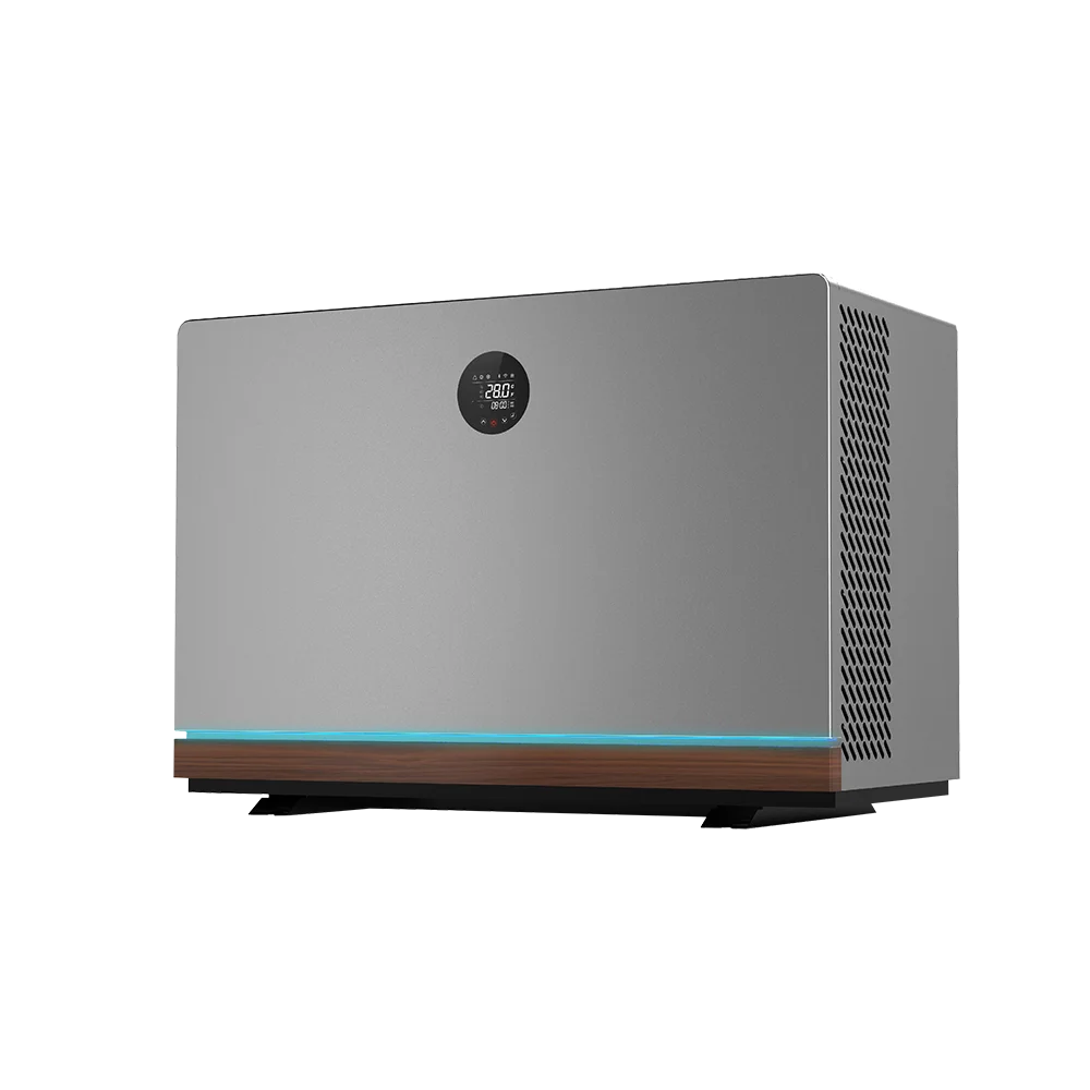 عالية الكفاءة الذكية واي فاي R32 مصدر الهواء مضخة الحرارة تعمل بالطاقة الكهربائية التيتانيوم مضخة الحرارة لحمامات السباحة في الهواء الطلق الفندق A +++