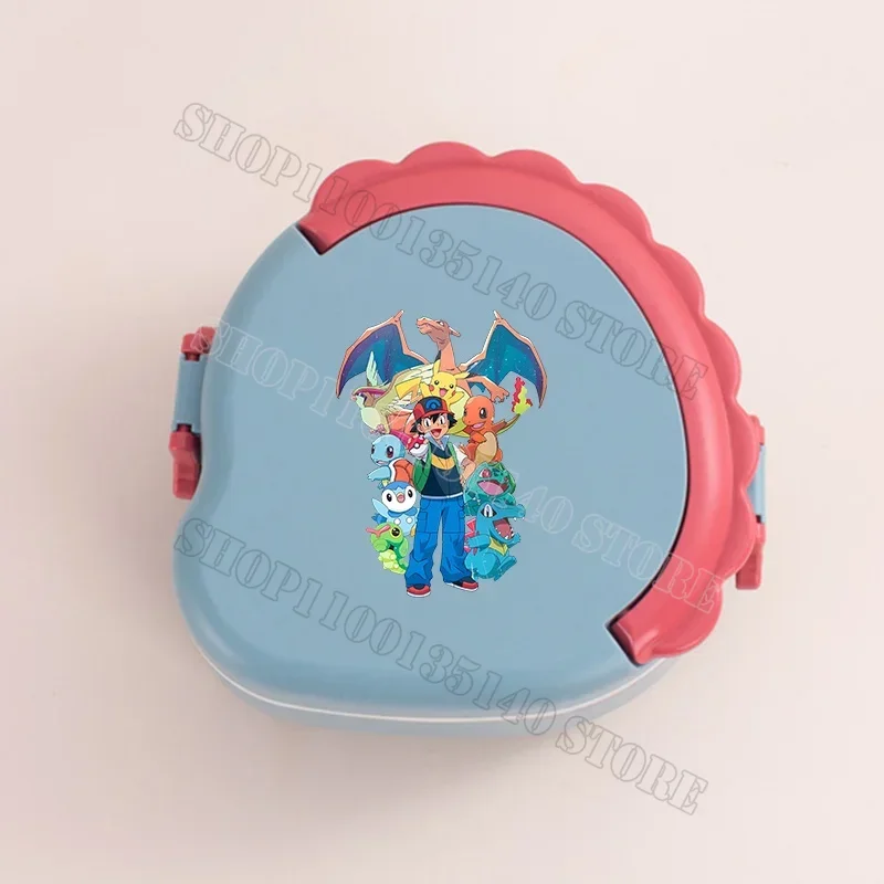 بوكيمون علب الاغذية أواني الطعام تخزين وجبة صناديق الأطفال طالب مدرسة بينتو حالة أنيمي المحمولة علب الاغذية بنين فتاة هدية