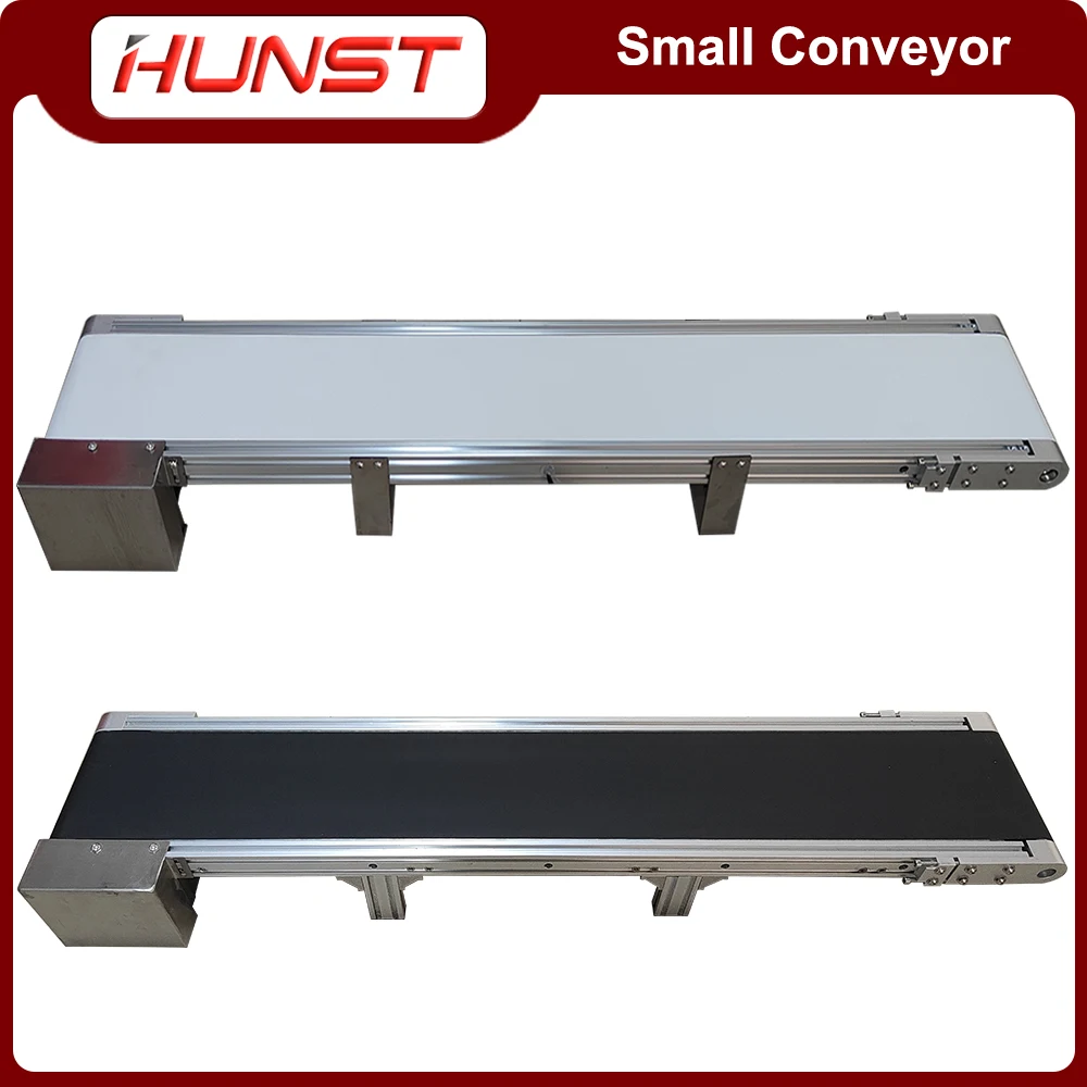 HUNST Conveyor Table with Stepper Motor Auto Feed Conveyor for Fiber CO2 UV Camera Vision Laser Markers.