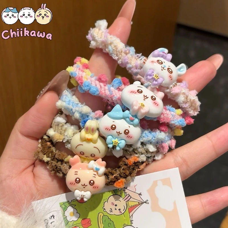 

Мультяшная резинка для волос Chiikawa: милые разноцветные резинки Hachiware Usagi, повязка на голову в стиле Ins для милых девушек, универсальная резинка для волос, аксессуары для волос, подарок