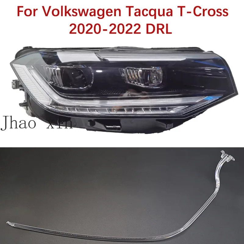 

Car Headlights DRL Light Guide Tube For Volkswagen T-Cross White Light 2020-2022 Daytime Running Lights Angel Eye Ballast Module