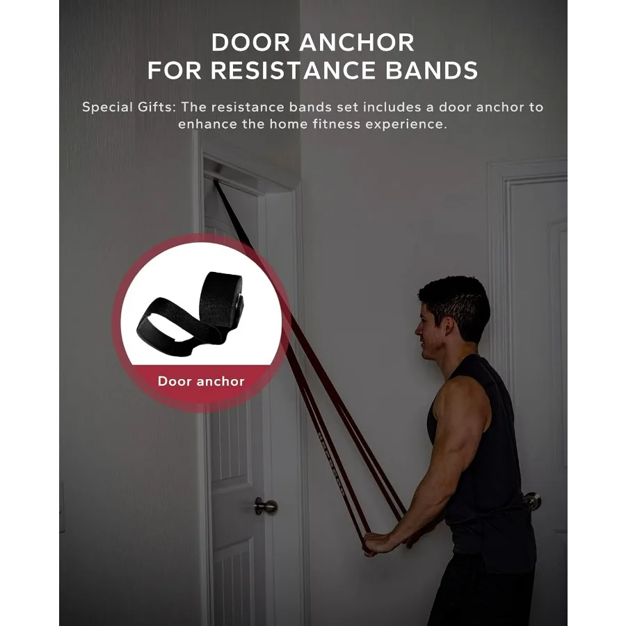 مجموعة أربطة المساعدة للسحب من HAPBEAR مكونة من 5 أشرطة مقاومة مثالية للتدريبات المنزلية وتمارين التمدد والعلاج الطبيعي #5