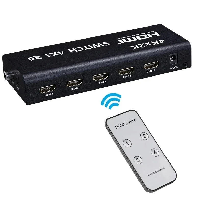 

Переключатель 3D 4K HDMI 4X1 4 в 1, видеоконвертер, аудиоэкстрактор (3,5 мм наушники, оптоволокно, коаксиальный) для PS3, PS4, ПК к ТВ-монитора