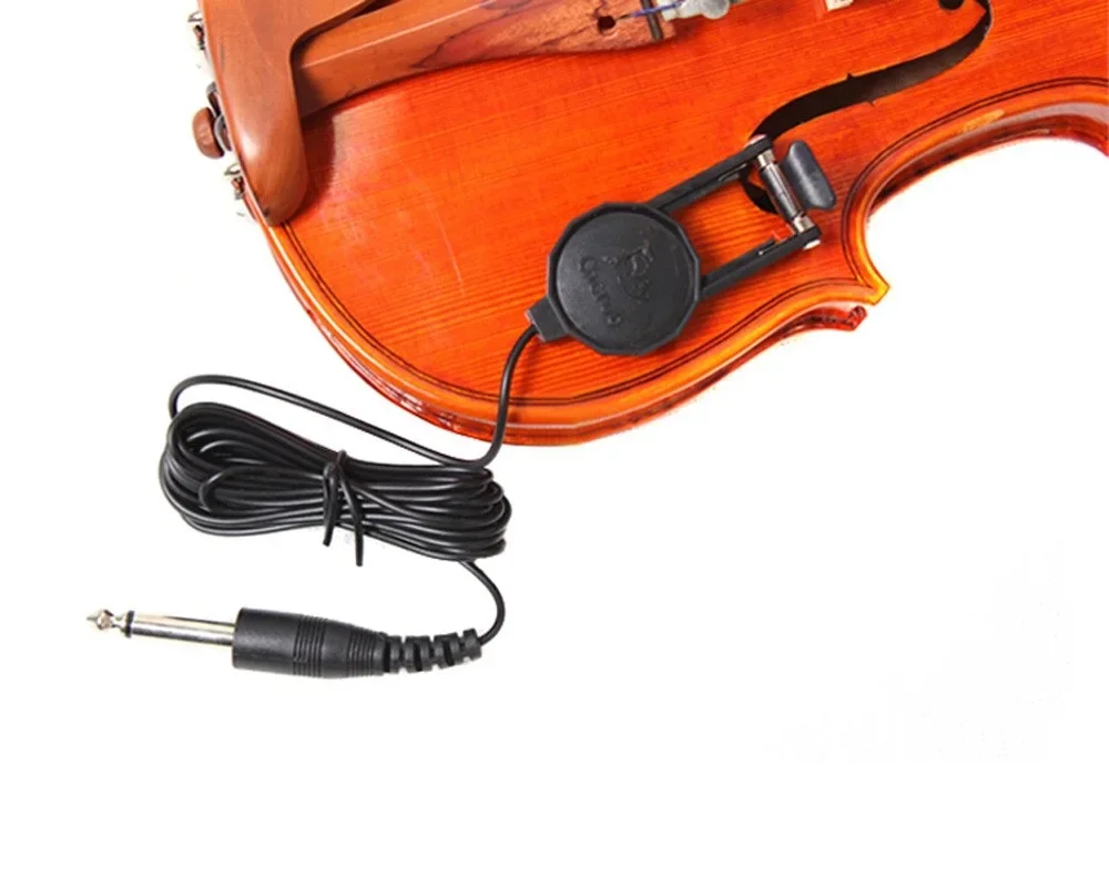 Musedo CP-60V Pickup for Violin, CP-60G Pickup for Guitar Clip-on Pickup with 14 Jack 2.5M Cable Compact Professional