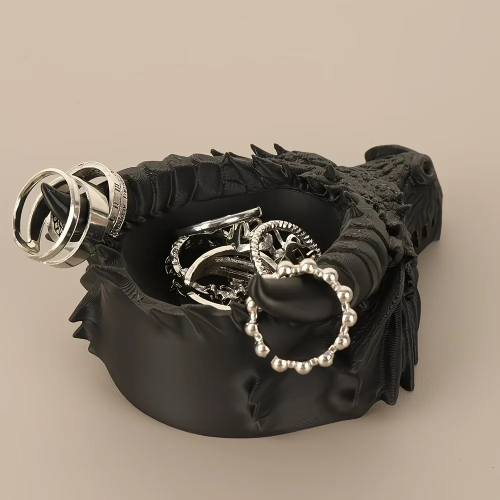 Creative 3D Print Dragon Head Storage Tray Multi Functional Gothic Jewelry Display Holder Funny Home Decorations Living Room