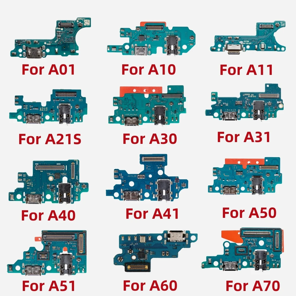 For Samsung A01 A10 A11 A21S A30 A31 A40 A41 A50 A51 A60 A70 USB Charger Port Dock Connector Charging Board Flex Cable