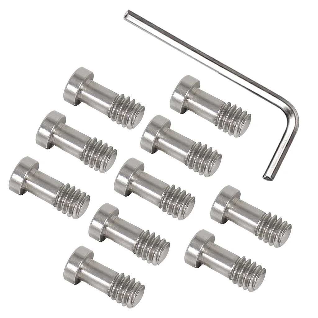 10 peças 1/4 "parafuso de aço inoxidável 1/4-20 chave de parafuso de rosca para gopro insta360 osmo câmera de ação placa de liberação rápida parafuso fixo